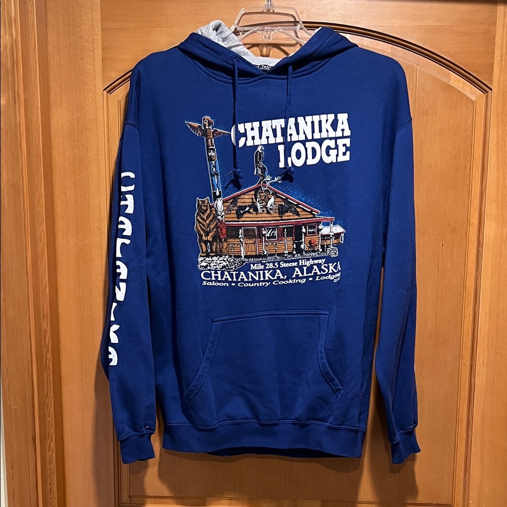 Sport-Tek Blue Chatanika Alaska Lodge Graphic Hoodie